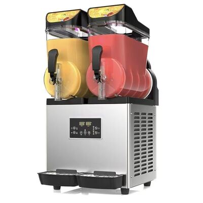 Stainless Steel Slush Maker Commercial Double Cylinder Frozen Slushy Drink Machine for Beverage Store