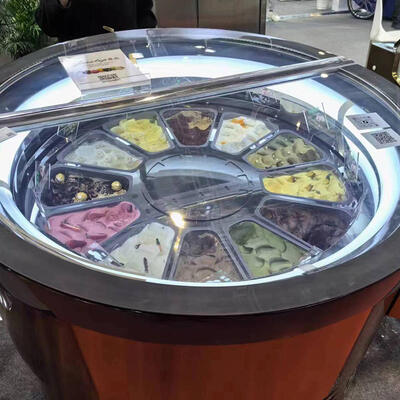 Gefrierschrank Runder Eisdippschrank Eisvitrine