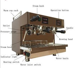 Handelsrestaurant-Espresso-automatische Kaffee-Maschine mit 2 Gruppe 9 Liter