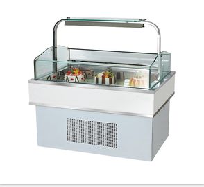 Sandwich gekühltes Kuchen-Einkommen-Quadrat-Form-Glaskuchen-Kabinett