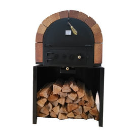 Holzbefeuerter Pizzaofen für gewerbliche Küchen mit mittlerer Gasbackausrüstung